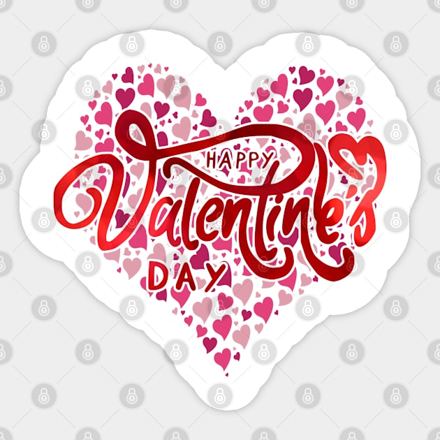 happy valentine day Sticker by TeeZona